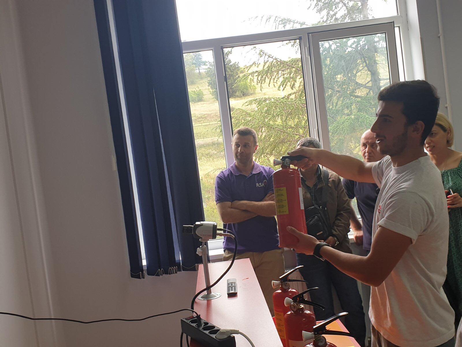 ა(ა)იპ სარკინიგზო ტრანსპორტის კოლეჯის თანამშრომლებს ჩაუტარდათ სახანძრო უსაფრთხოების ტრენინგი